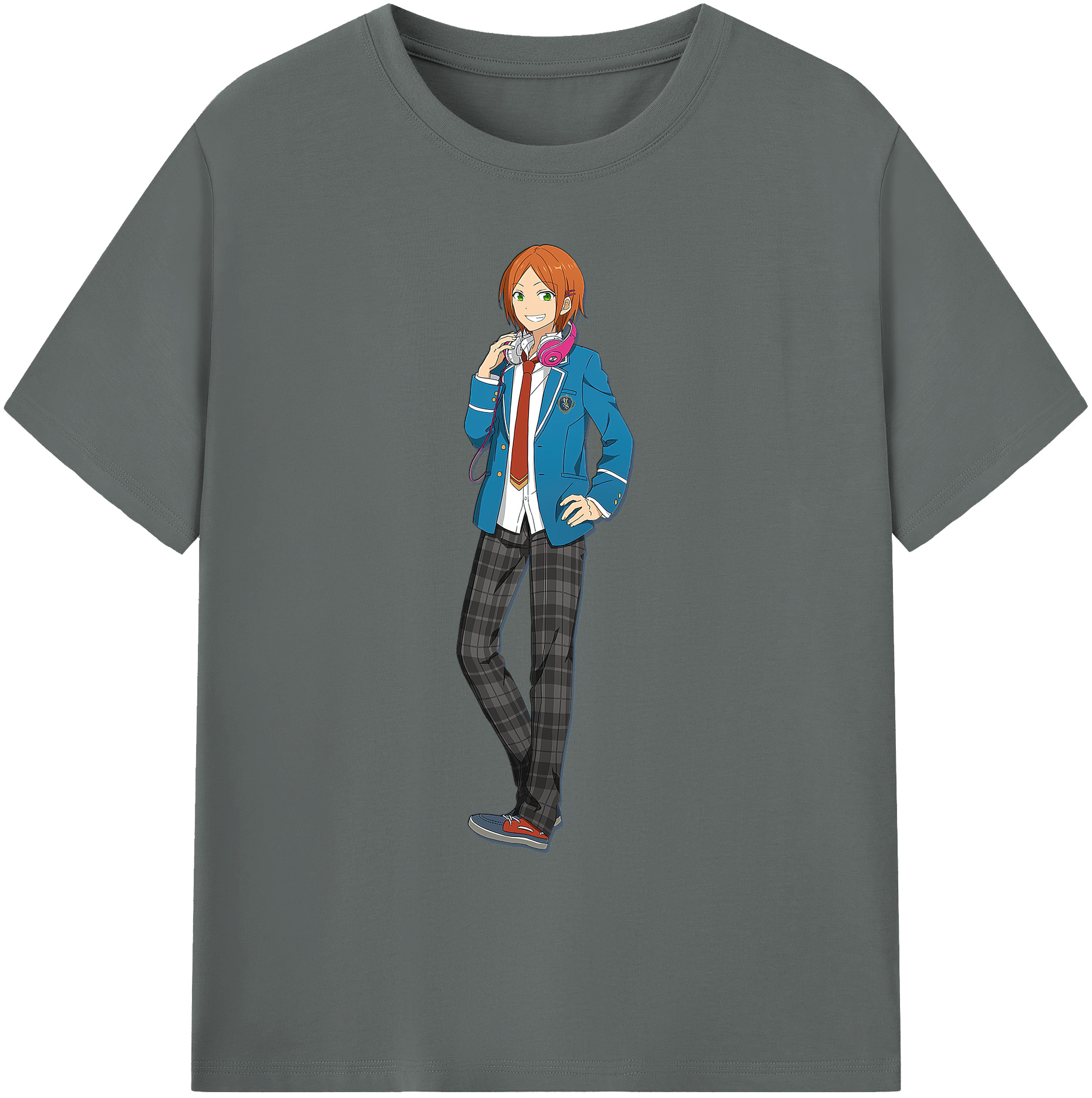 （画像用） あんさんぶるスターズ! Ensemble Stars 綿100％ メンズ半袖Tシャツ｜肌触りやわらか＆通気性